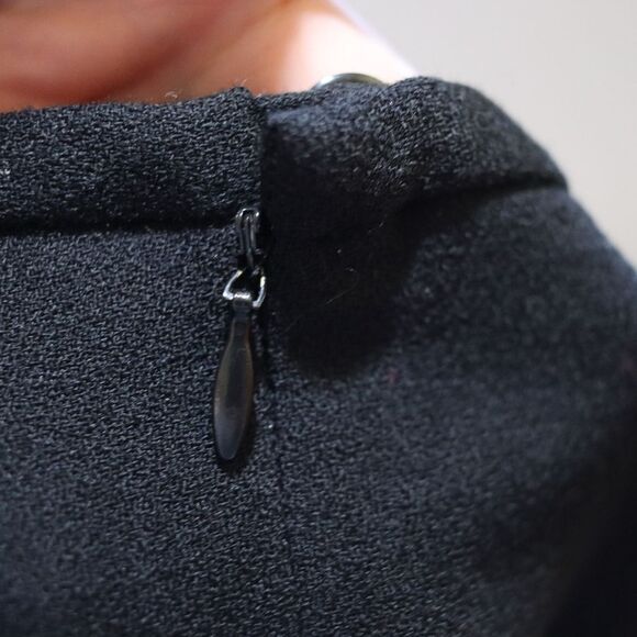 San Louis Black Wool Skirt Suit Blazer Jacket Set 14 Career Formal Funeral Suit - Picture 11 of 13